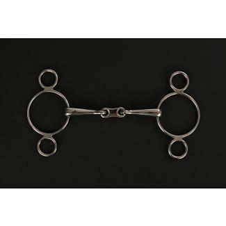 Jeffries Dutch Gag 3 Ring With French Link Bit