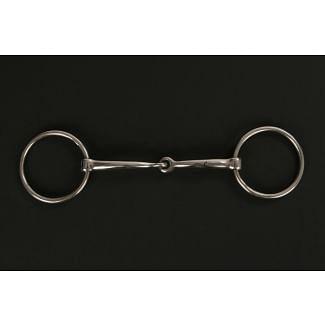 Jeffries Curved Mouth Loose Ring Snaffle Bit